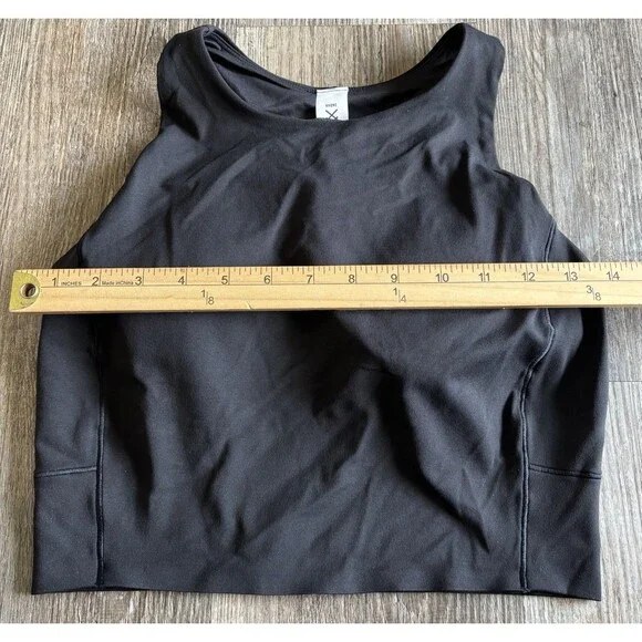 Rhone Revive Longline Black Yoga Work Out Athletic UPF 50+ Bra Tank Medium NWOT - Picture 5 of 8